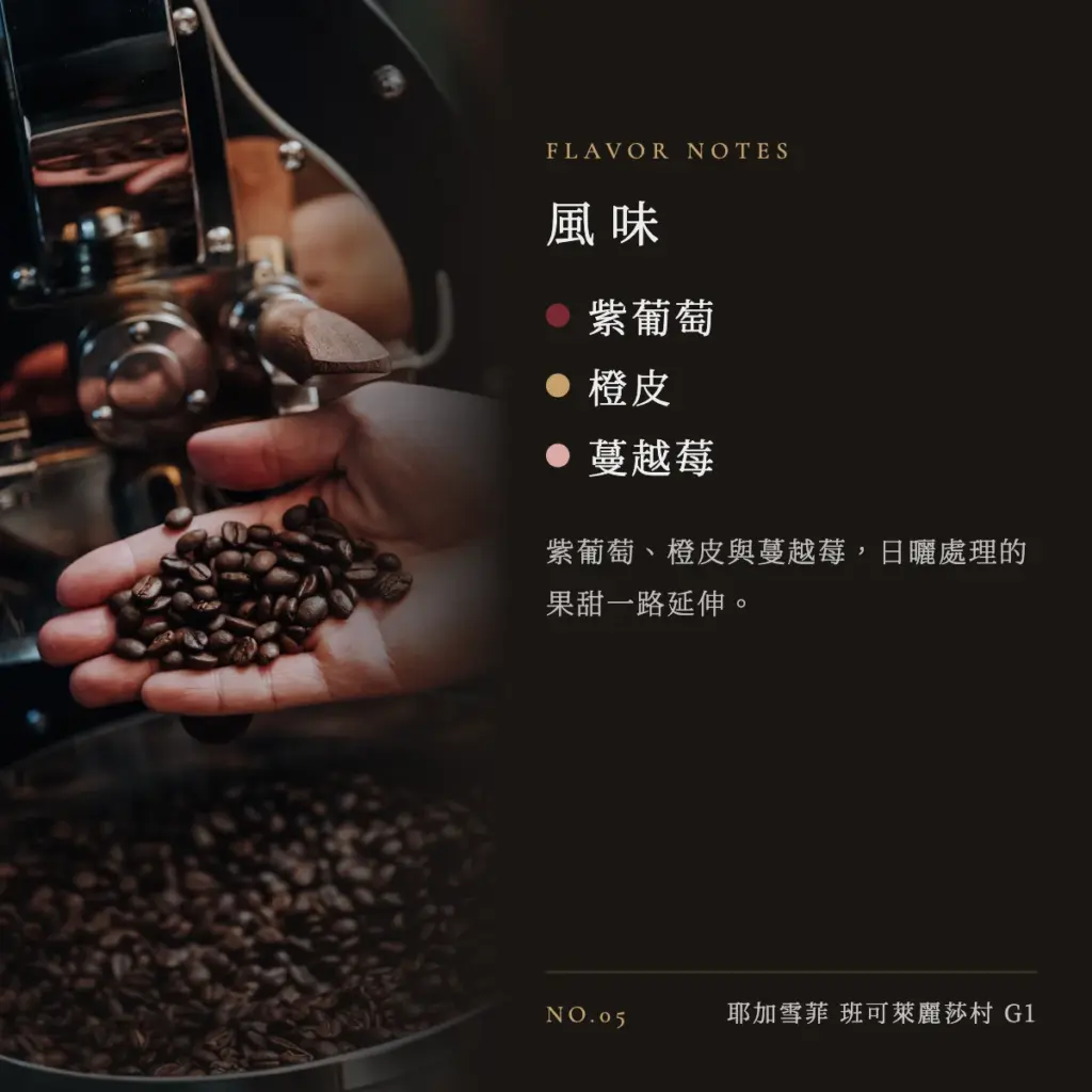 衣索比亞 耶加雪菲 班可萊麗莎村 G1 咖啡豆　風味